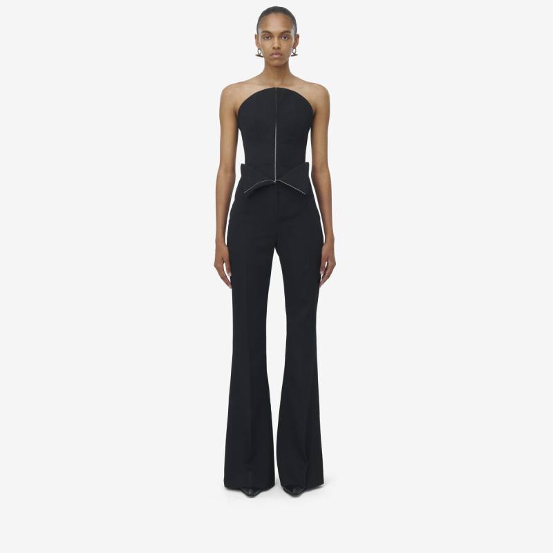 ALEXANDER MCQUEEN - Fold Over Waist Tailored Trousers - Item 810352QJADA